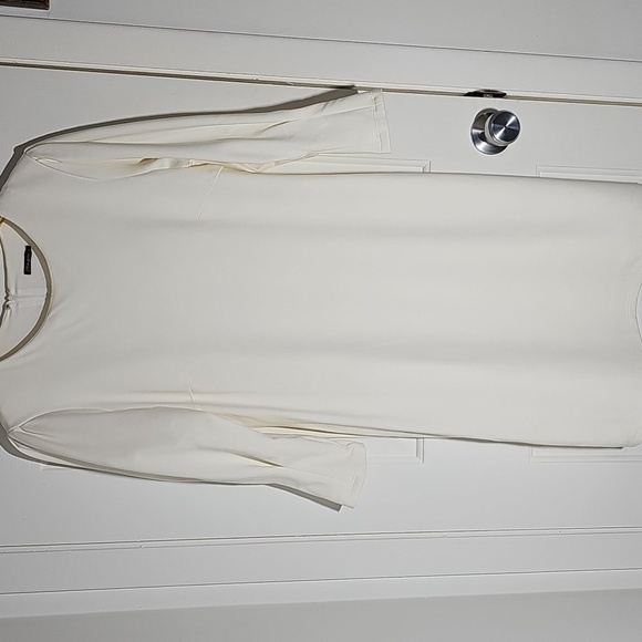 J.McLaughlin Elegant‎ Cream Knit Dress. Long Sleeves. Size Large. - Picture 2 of 10